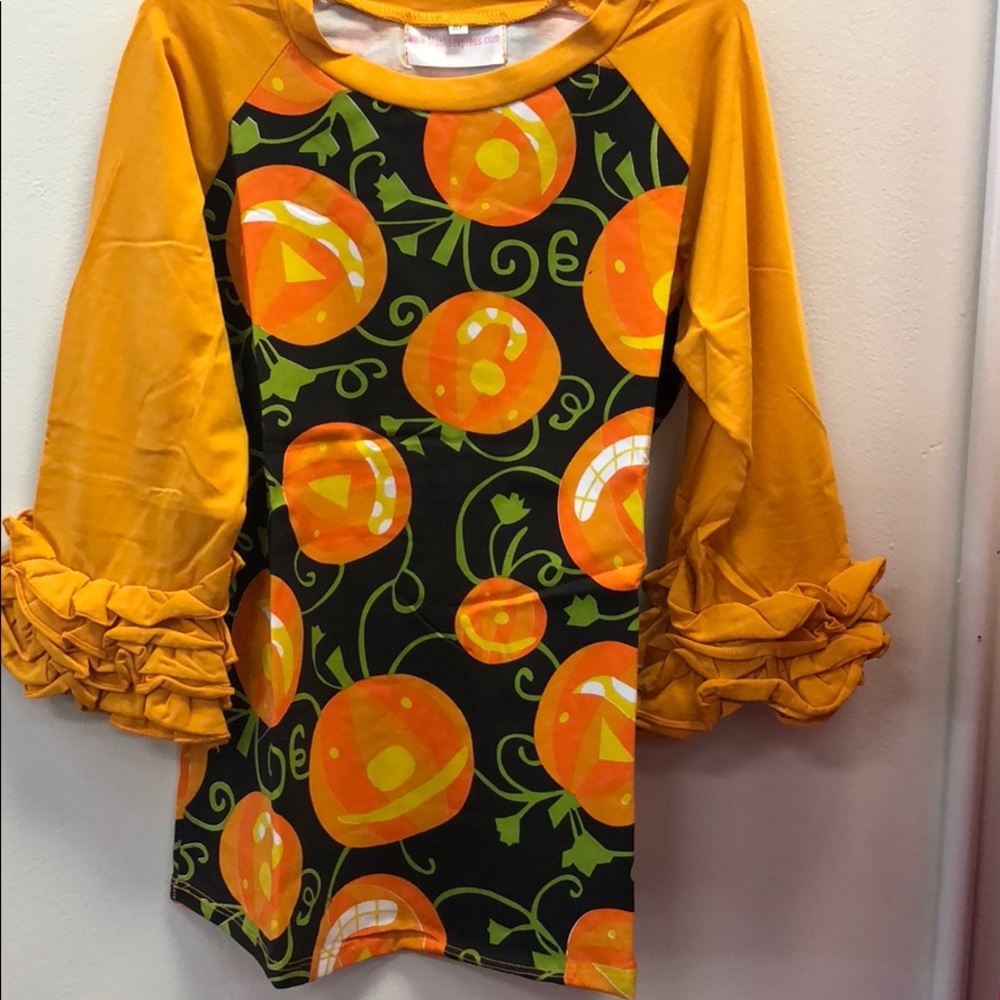 Girls pumpkin shirt